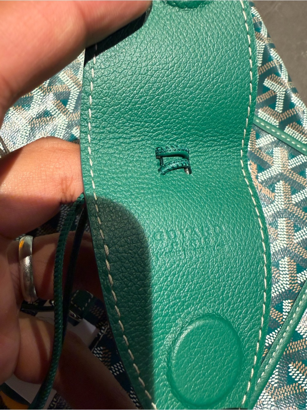 Goyard Saint Louis PM Tote Green Goyardine NEW w/ Receipt - Picture 13 of 16